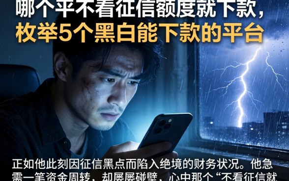 哪个平不看征信额度就下款,枚举5个黑户能下款的平台
