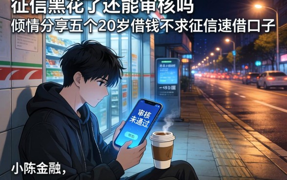 征信黑花了还能审核吗，倾情分享五个20岁借钱不求征信速借口子