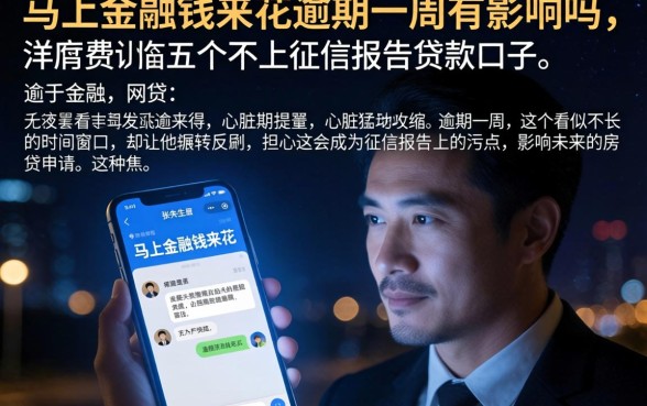 马上金融钱来花逾期一周有影响吗,详尽说明五个不上征信报告的贷款口子