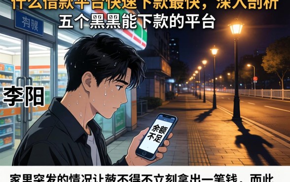 什么借款平台快速下款最快，深入剖析五个黑户能下款的平台