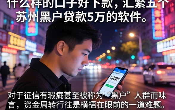 什么样的口子好下款,汇整五个苏州黑户贷款5万的软件