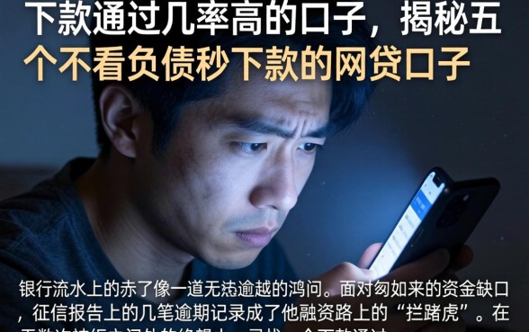 下款通过几率高的口子，揭秘五个不看负债秒下款的网贷口子