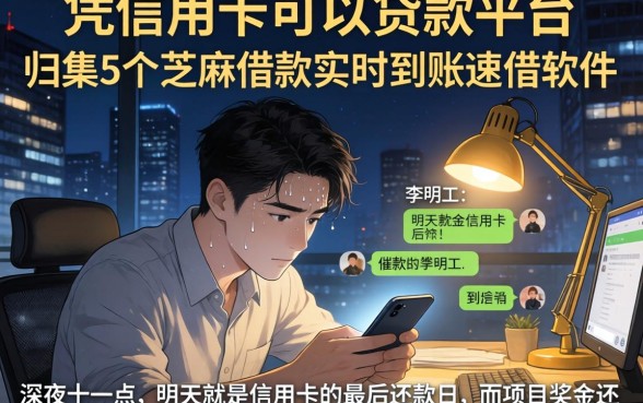 凭信用卡可以贷款的平台，归集5个芝麻借款实时到账速借软件