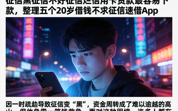 征信黑征信不好征信烂信用卡贷款最容易下款,整理五个20岁借钱不求征信速借app