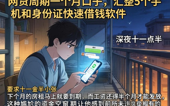 网贷周期一个月的口子，汇整5个手机和身份证快速借钱软件