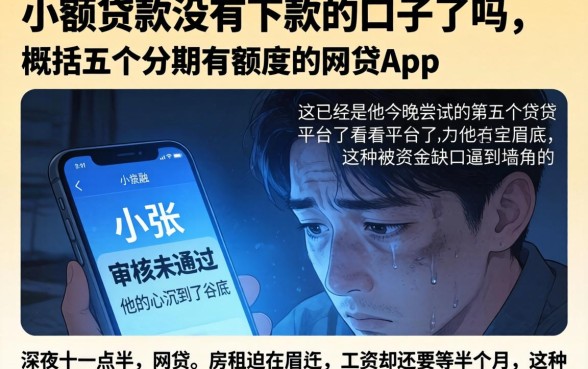 小额贷款没有下款的口子了吗，概括五个分期有额度的网贷app