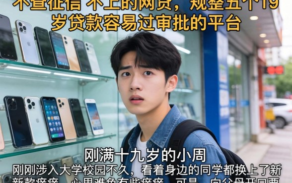 不查征信 不上的网贷，规整五个19岁贷款容易过审批的平台