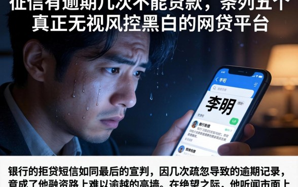 征信有逾期几次不能贷款,条列五个真正无视风控黑白的网贷平台