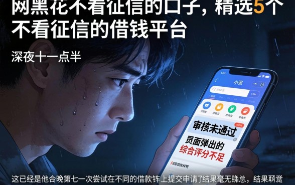 网黑花不看征信的口子，精选5个不看征信的借钱平台
