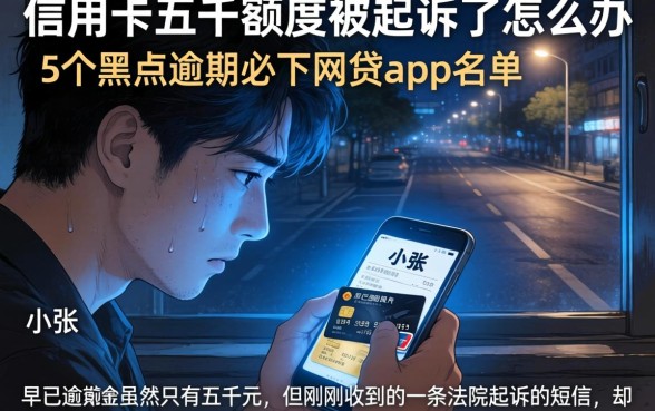 信用卡五千额度被起诉了怎么办，条列5个黑户逾期必下网贷app名单