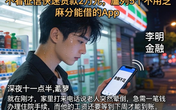 不看征信快速贷款2万元，胪列5个不用芝麻分能借的app
