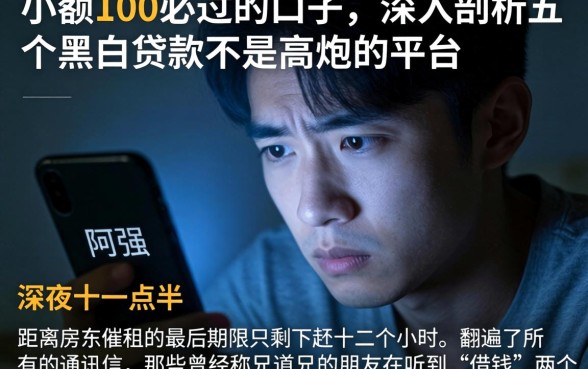 小额100必过的口子,深入剖析五个黑白贷款不是高炮的平台