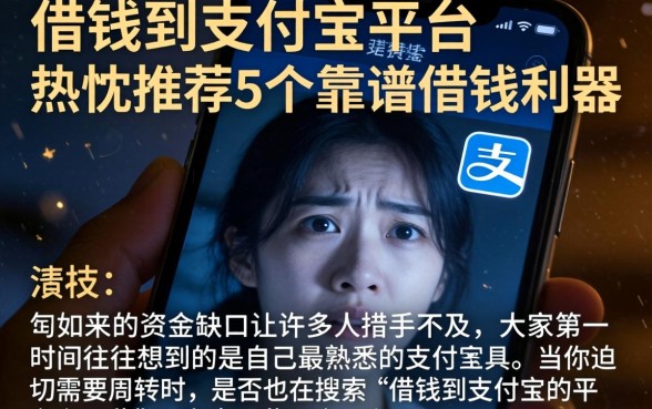 借钱到支付宝的平台，热忱推荐5个靠谱借钱利器