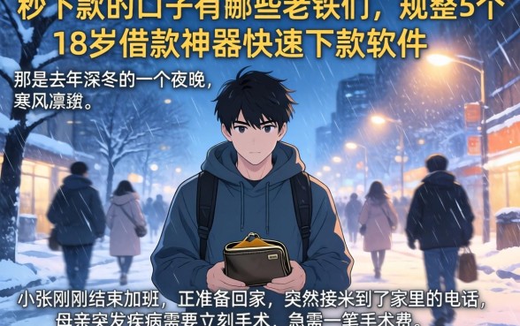 秒下款的口子有哪些老铁们，规整5个18岁借款神器快速下款软件