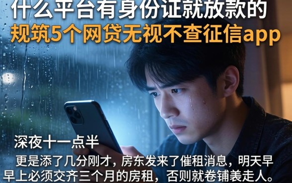 什么平台有身份证就放款的，规整5个网贷无视不查征信app