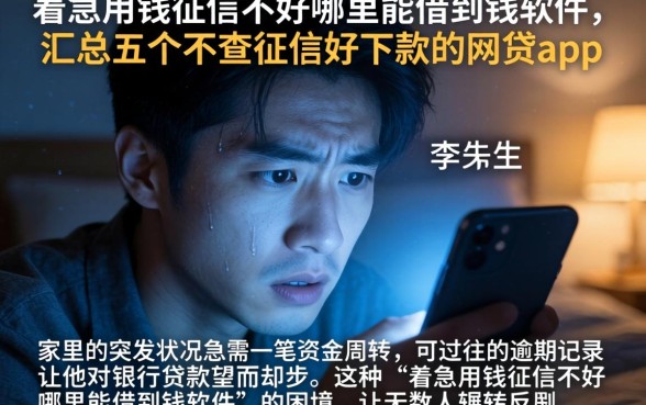 着急用钱征信不好哪里能借到钱软件，汇总五个不查征信好下款的网贷app