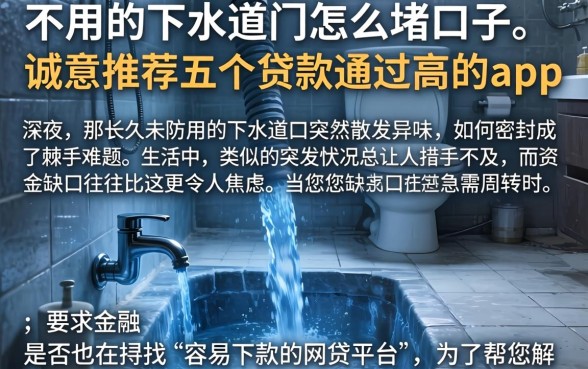 不用的下水道口怎么堵口子，诚意推荐五个贷款通过高的app