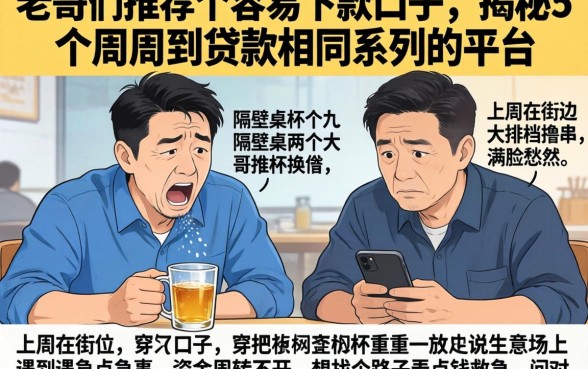 老哥们推荐个容易下款的口子，揭秘5个周周到贷款相同系列的平台