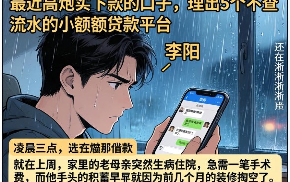 最近高炮实下款的口子，理出5个不查流水的小额度贷款平台