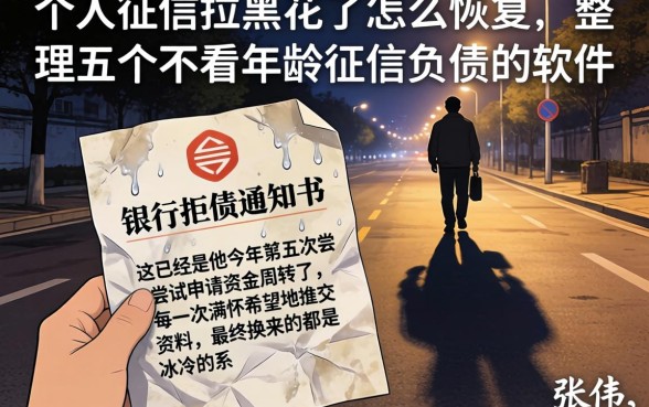 个人征信拉黑花了怎么恢复,整理五个不看年龄征信负债的软件