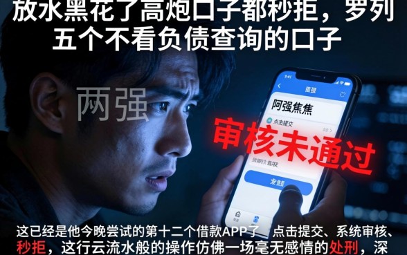放水黑花了高炮口子都秒拒,罗列五个不看负债查询的口子