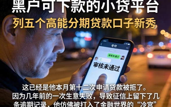 黑户可下款的小贷平台,条列五个高能分期贷款口子新秀