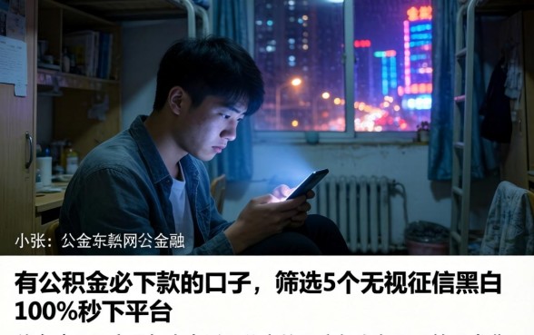 有公积金必下款的口子，筛选5个无视征信黑白100%秒下平台