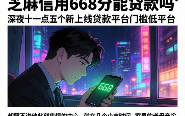 芝麻信用668分能贷款吗，详尽说明五个新上线贷款平台门槛低平台
