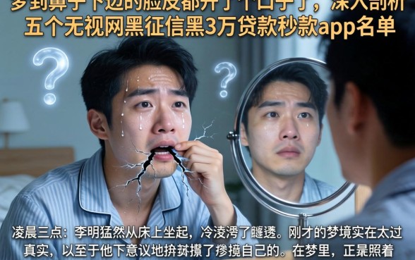 梦到鼻子下边的脸皮都开了个口子了，深入剖析五个无视网黑征信黑3万贷款秒款app名单