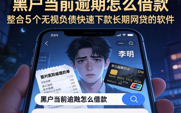 黑户当前逾期怎么借款,整合5个无视负债快速下款长期网贷的软件