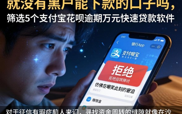就没有黑户能下款的口子吗,筛选5个支付宝花呗逾期万元快速贷款软件