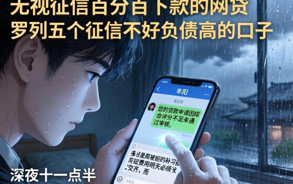 无视征信百分百下款的网贷，罗列五个征信不好负债高的口子