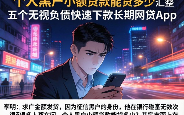 个人黑户小额贷款能贷多少，汇整五个无视负债快速下款长期网贷的app