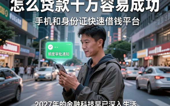 怎么贷款十万容易成功,概括五个手机和身份证快速借钱平台