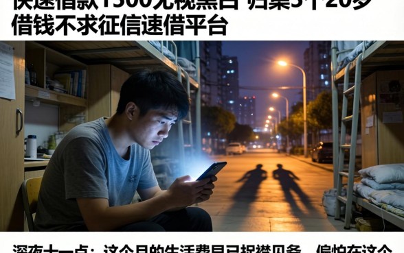 快速借款1500无视黑白,归集5个20岁借钱不求征信速借平台