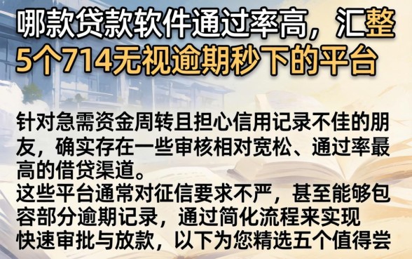 哪款贷款软件通过率高，汇整5个714无视逾期秒下的平台