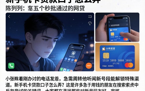 新手机卡贷款口子怎么弄，陈列五个秒批通过的网贷软件