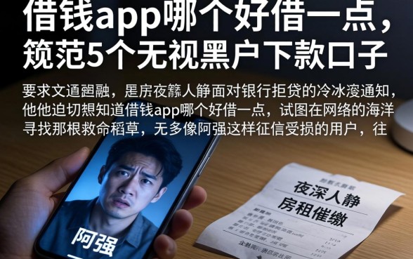 借钱app哪个好借一点，规整5个无视黑户下款口子