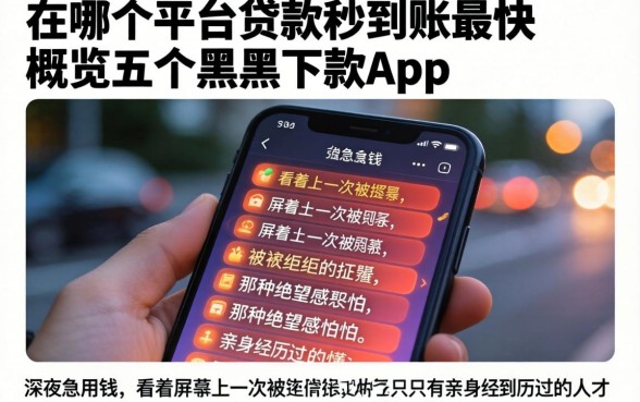 在哪个平台贷款秒到账最快，概览五个黑户下款app