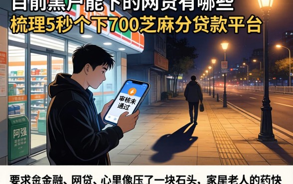 目前黑户能下的网贷有哪些,梳理5个秒下700芝麻分贷款平台