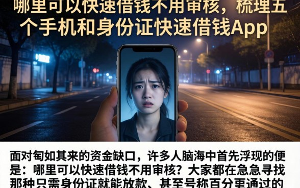 哪里可以快速借钱不用审核，梳理五个手机和身份证快速借钱app