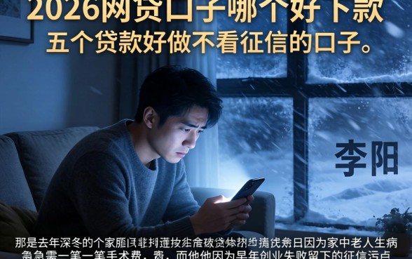 2026网贷口子哪个好下款，详细阐述五个贷款好做不看征信的口子