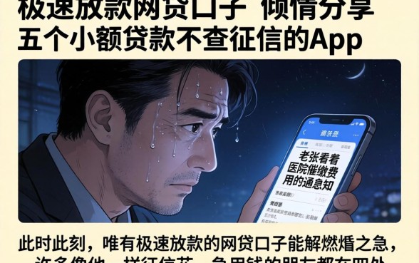 极速放款的网贷口子,倾情分享五个小额贷款不查征信的app