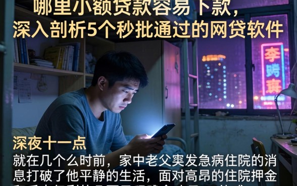 哪里小额贷款容易下款，深入剖析5个秒批通过的网贷软件