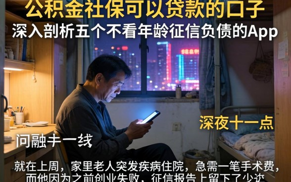 公积金社保可以贷款的口子，深入剖析五个不看年龄征信负债的app
