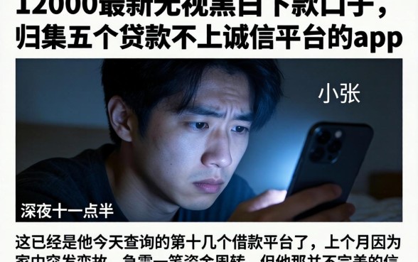 12000最新无视黑白下款口子，归集五个贷款不上诚信平台的app