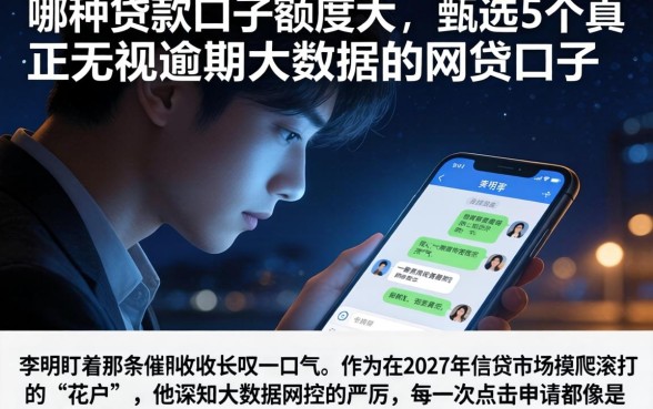 哪种贷款口子额度大，甄选5个真正无视逾期大数据的网贷口子