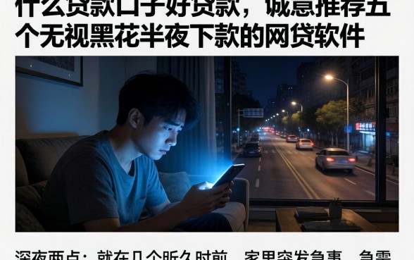 什么贷款口子好贷款，诚意推荐五个无视黑花半夜下款的网贷软件