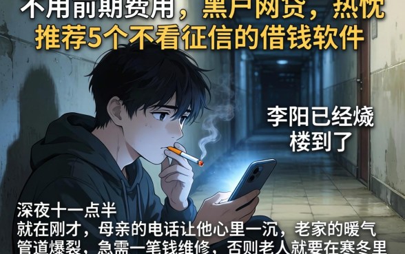 不用前期费用的黑户网贷，热忱推荐5个不看征信的借钱软件