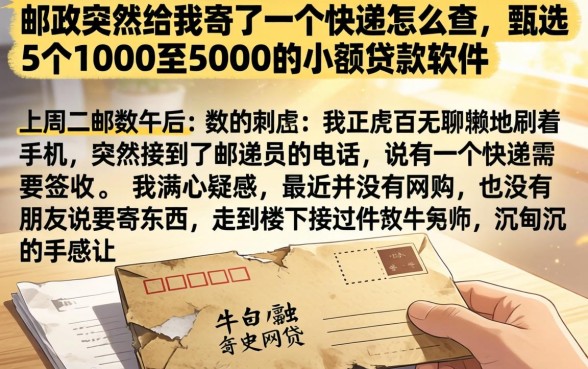 邮政突然给我寄了一个快递怎么查，甄选5个1000至5000的小额贷款软件